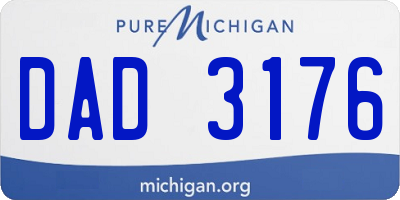 MI license plate DAD3176
