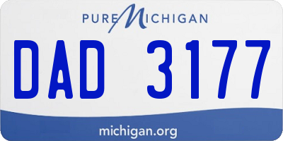MI license plate DAD3177