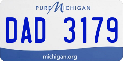 MI license plate DAD3179