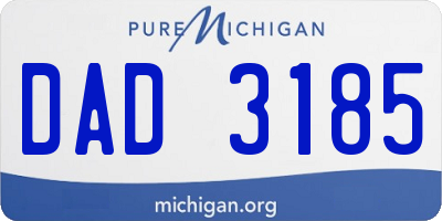 MI license plate DAD3185