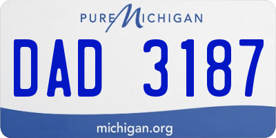 MI license plate DAD3187