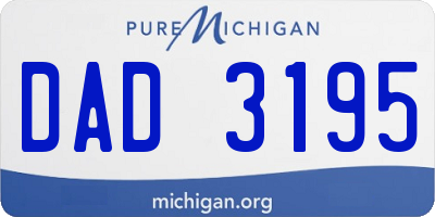 MI license plate DAD3195