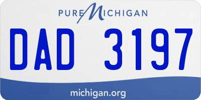 MI license plate DAD3197
