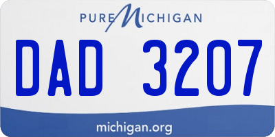 MI license plate DAD3207