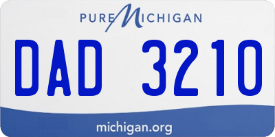 MI license plate DAD3210