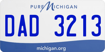 MI license plate DAD3213
