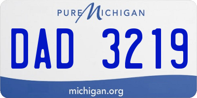 MI license plate DAD3219
