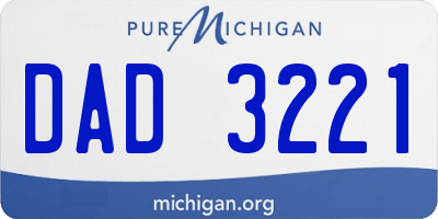 MI license plate DAD3221