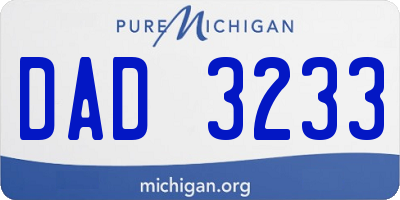 MI license plate DAD3233
