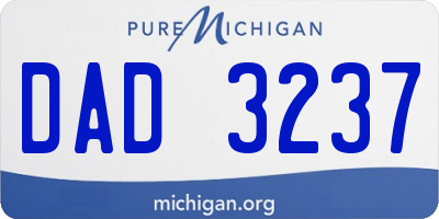 MI license plate DAD3237