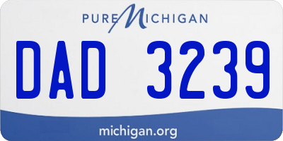 MI license plate DAD3239