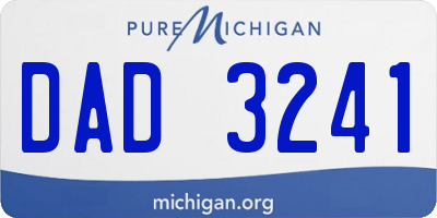 MI license plate DAD3241