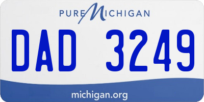 MI license plate DAD3249