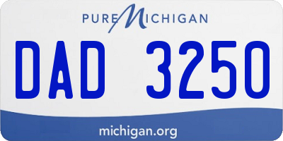MI license plate DAD3250