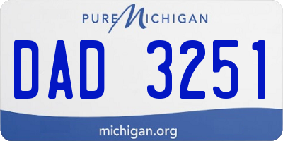 MI license plate DAD3251