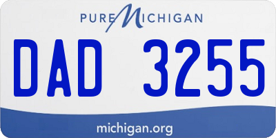 MI license plate DAD3255