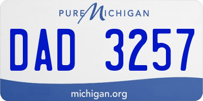 MI license plate DAD3257