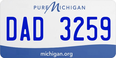 MI license plate DAD3259