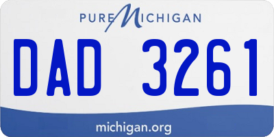 MI license plate DAD3261