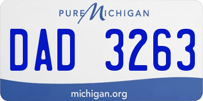 MI license plate DAD3263