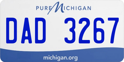 MI license plate DAD3267
