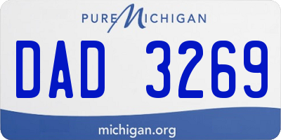 MI license plate DAD3269