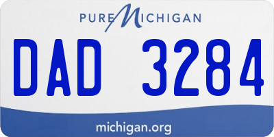 MI license plate DAD3284