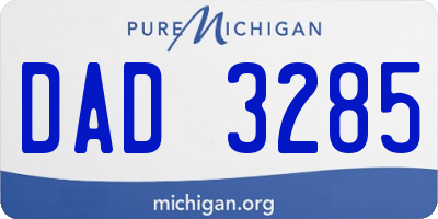 MI license plate DAD3285