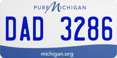 MI license plate DAD3286