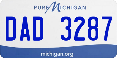MI license plate DAD3287