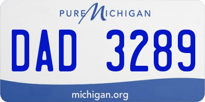 MI license plate DAD3289