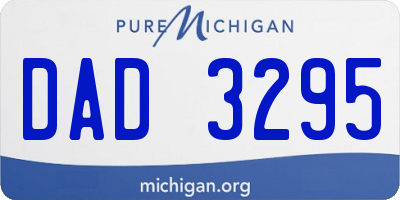 MI license plate DAD3295