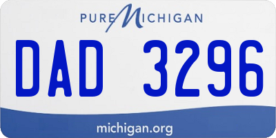 MI license plate DAD3296