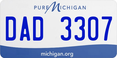 MI license plate DAD3307