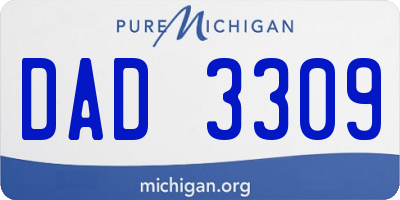 MI license plate DAD3309