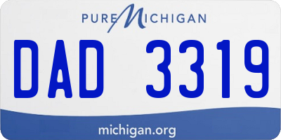 MI license plate DAD3319