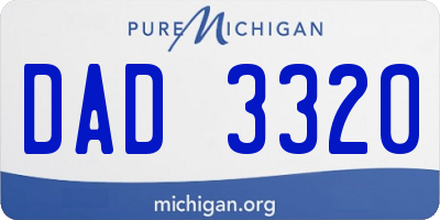 MI license plate DAD3320