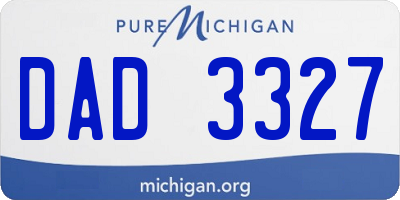 MI license plate DAD3327