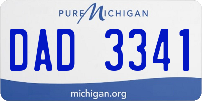 MI license plate DAD3341