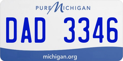 MI license plate DAD3346