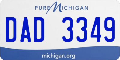 MI license plate DAD3349