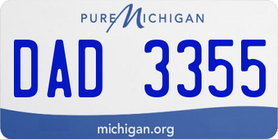 MI license plate DAD3355