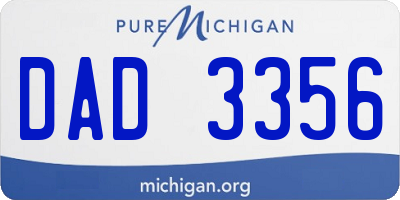 MI license plate DAD3356