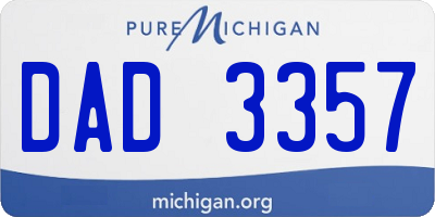 MI license plate DAD3357