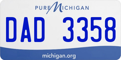 MI license plate DAD3358