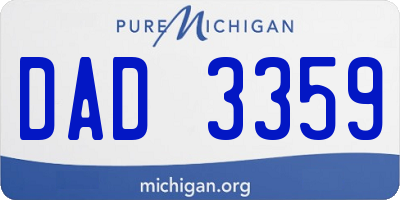 MI license plate DAD3359