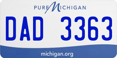 MI license plate DAD3363