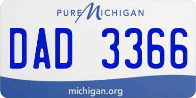 MI license plate DAD3366