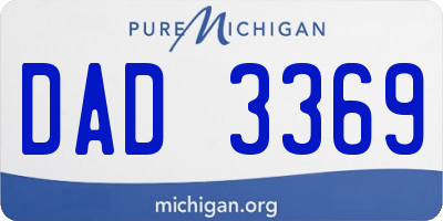 MI license plate DAD3369