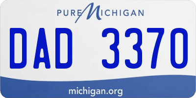 MI license plate DAD3370